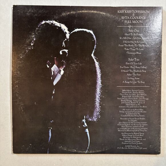 Rita Coolidge & Kris Kristofferson Vinyl LP Lot Set Of 3 • Breakaway, Full Moon - Picture 6 of 8